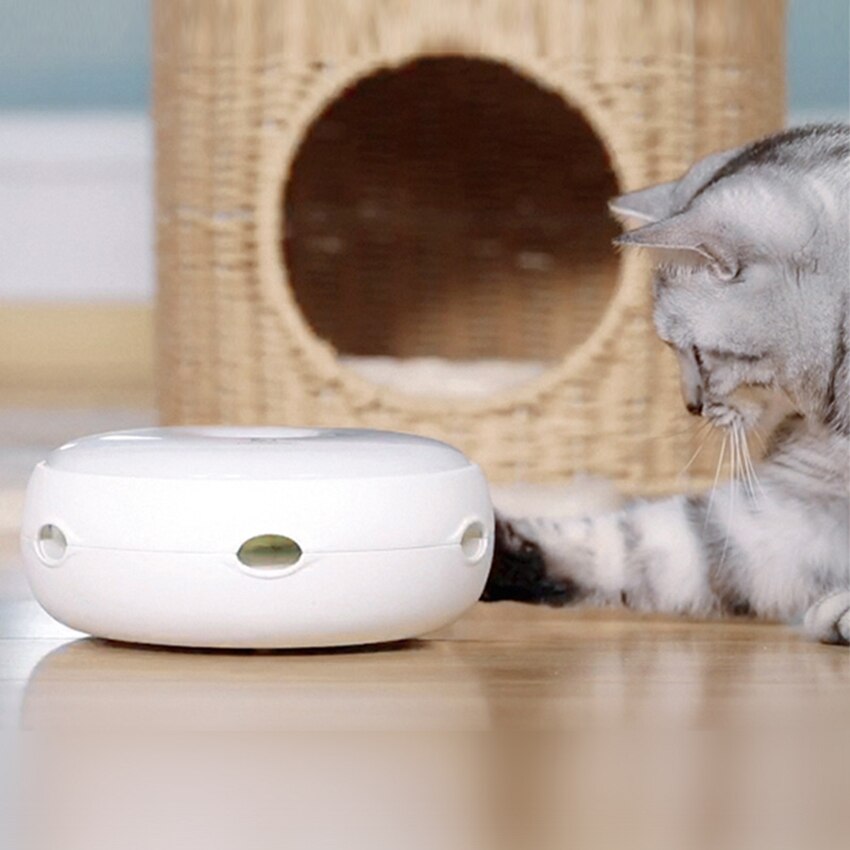 Jouets électriques pour chat en animaux | Bâton de chaton intelligent, tachant intelligent, jeu fou, tourne-disque, plateau tournant automatique, jouets de chat, attraper la souris