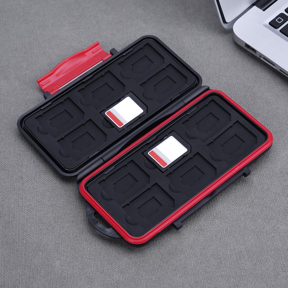 CX1709 Multi-grid Waterproof Memory Card Case All in One 12SD+12TF Card Holder Storage Container For SD TF Protector Storage Box