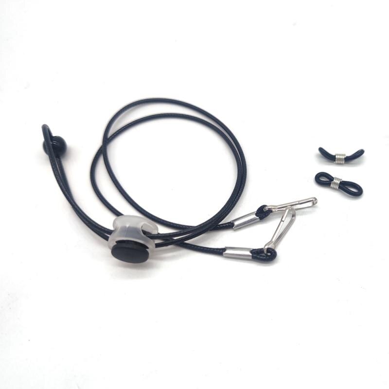 Cuerda ajustable para colgar mascarilla, accesorios para mascarillas, soporte para gafas, cuerda para colgar en la oreja, dos ganchos, manos libres