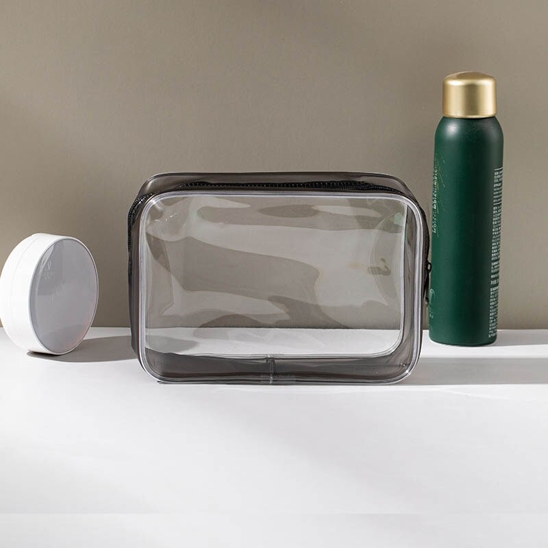 Neceser de viaje de PVC transparente, bolsa de aseo impermeable a la , nueva bolsa de almacenamiento de maquillaje, organizador de cosméticos de Pvc transparente