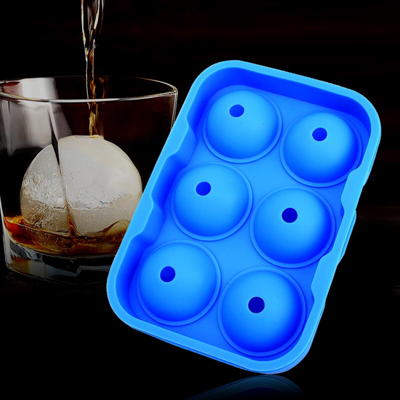 Machine à glaçons pour cocktails de whisky, moule à glaçons à 6 trous, bac à glaçons, grande sphère ronde, machine à glaçons en silicone, accessoires de cuisine pour bar