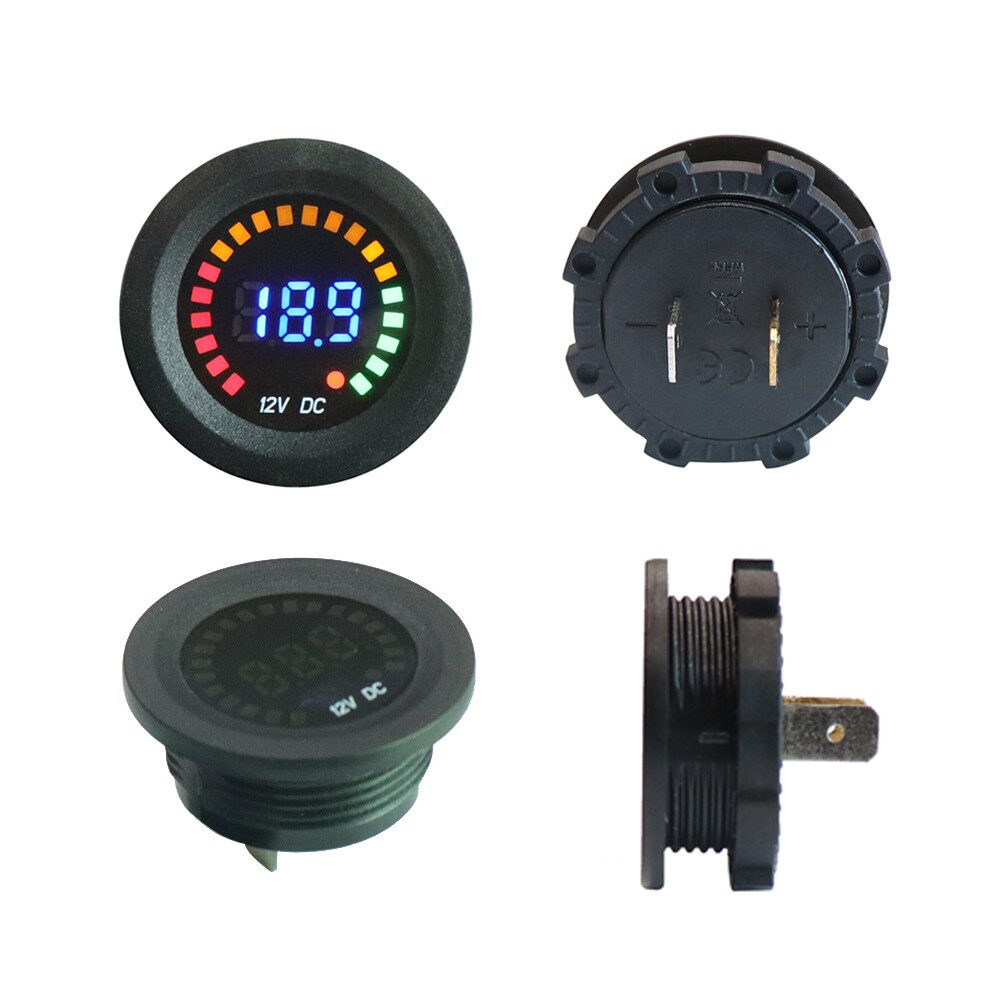 Wasserdichte Motorrad LED-anzeige Spannung Meter 12V Digital Volt messer Voltmeter Tafel Auto Spannung Monitore für Fahrzeug Stiefel ATV