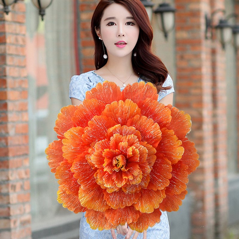 Peony Umbrella Large Dance evening Handflower props Stage performance Games Opening Ceremony Dance props large peonies The Kid