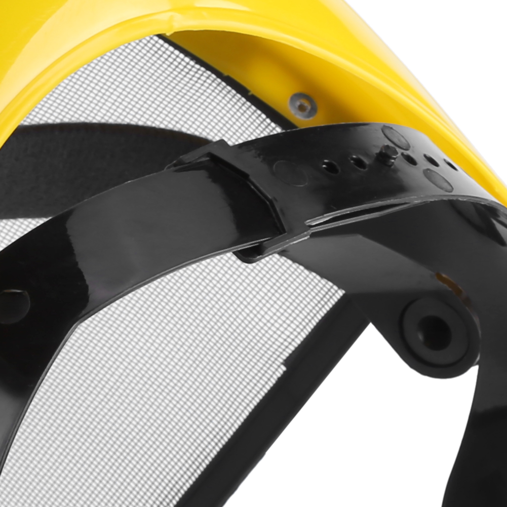 Garden Grass Trimmer Safety Helmet Hat with Full Face Mesh Visor for Logging Brush Cutter Forestry Protection