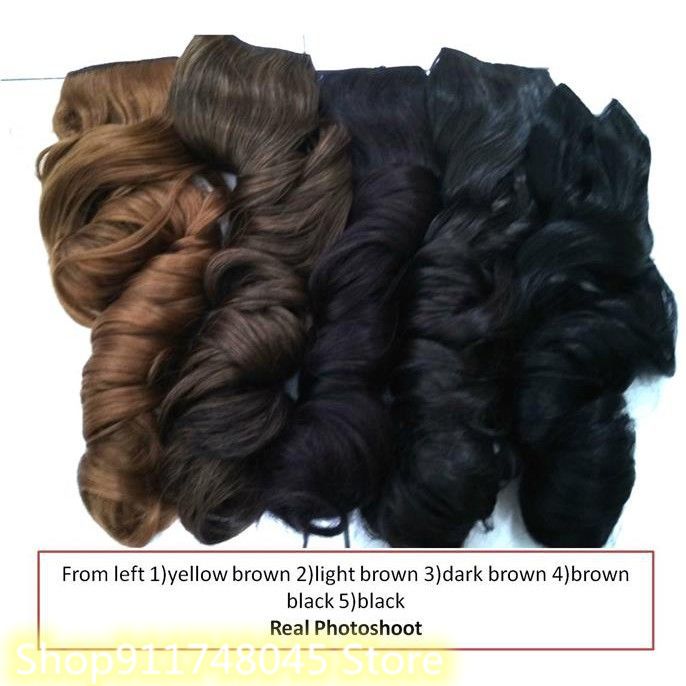 Half wig extension medium EX1/ready stock