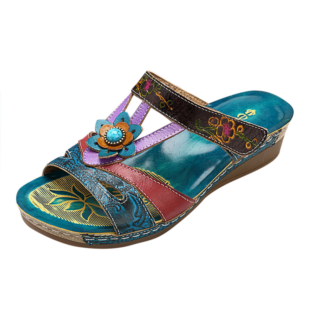 Zapatillas SAGACE de lujo de cristal, chanclas de verano para mujer, zapatos planos de talla grande para mujer, zapatillas de Puntera abierta, calzado de: 37
