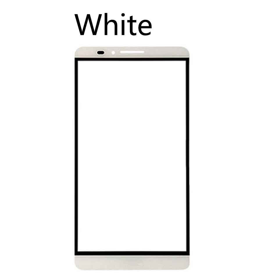 Pantalla exterior para Huawei Ascend Mate 7 MT7-L09 pantalla táctil frontal, pantalla LCD, cubierta de cristal de repuesto: White-No Tool