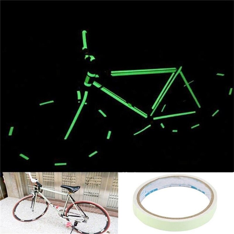 Reflective Glow Tape Self-Adhesive Sticker Removable Luminous Tape Fluorescent Glowing Dark Striking Warning Tape