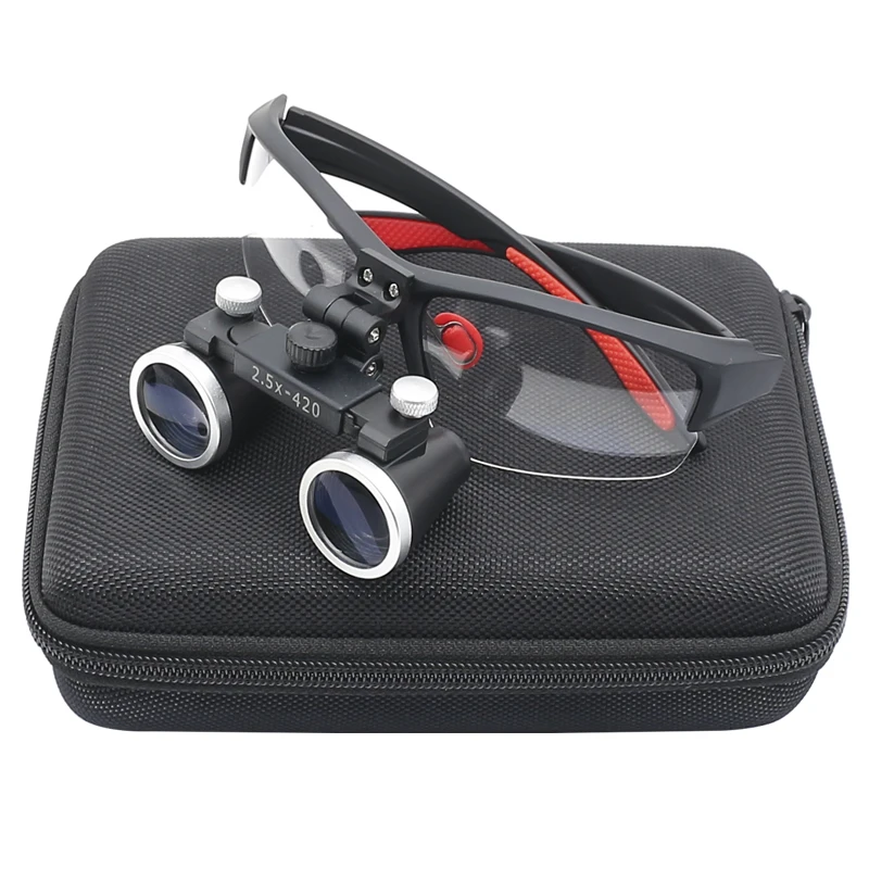 Loupe binoculaire pour dentisterie 2,5x 3,5x, Loupes optiques ultra-légères, loupe à bandeau 320-420mm pour chirurgie dentaire