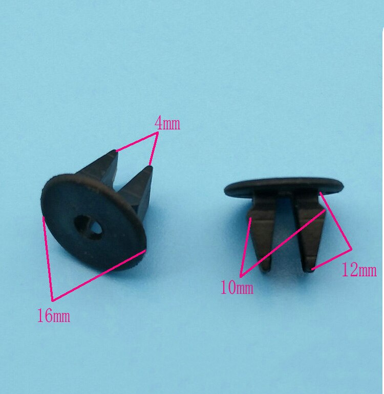 Clips de retenue en plastique 50 pièces, fixation de phare de voiture, feu arrière, lampe de direction, tête carrée, vis d&#39;écrou de fixation: 6- 50pieces