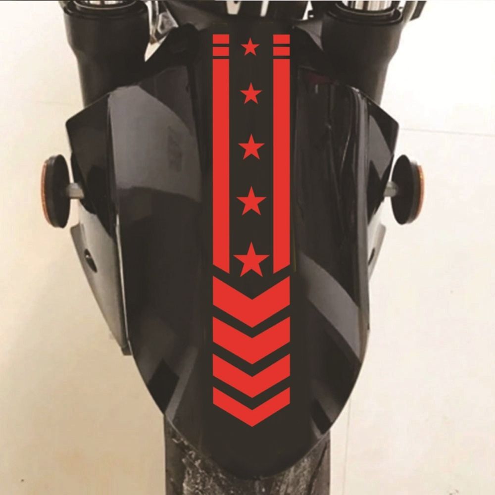 Adesivi riflettenti per moto Star Arrow Stripes Car moto Sticker Fender decalcomanie Scooter Safety Driving Refit accessori