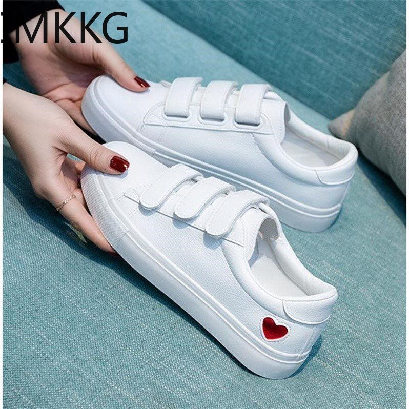 white flats sneaker shoes for woman Casual Flat Cross-Strap Student Sneaker shoes chaussures femme F90128