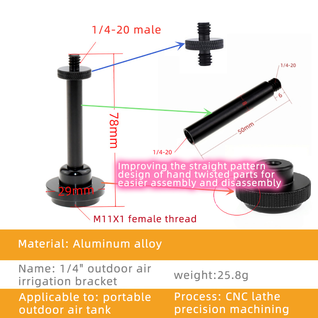 Soporte para lámpara de Camping, poste de luz desmontable, aleación de aluminio, soporte para luz exterior, colgador de lámpara, soporte adaptador para trípode de montaje 1/4-20: Morado