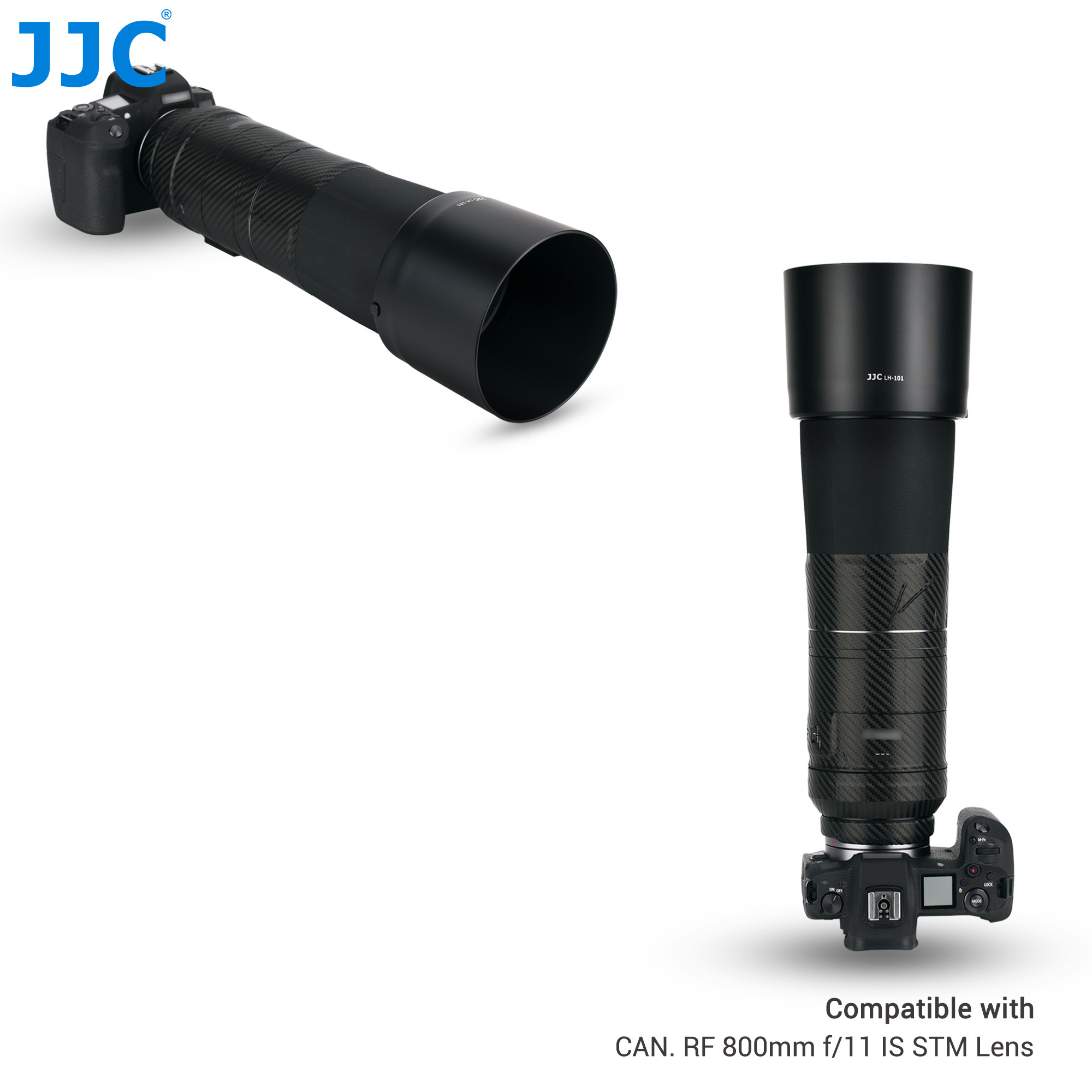 Jjc Omkeerbare Camera Zonnekap Compatibel Met Canon Rf 800Mm F11 Is Stm Lens Voor Canon Eos R6 Ra R Rp R5 C70 Vervangt ET-101