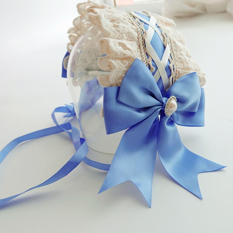 freundlicher-prinzessinnen-lolita-haarband, spanisches Baby-haarband, haaraccessoires für kleinkinder  a1092: Blau