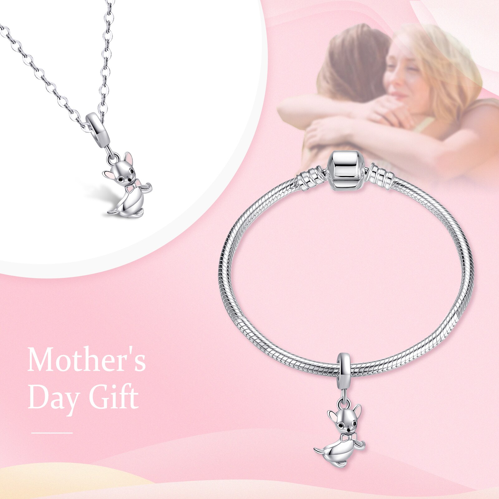 La menars chihuahua-hundeperlen, passend für original-marken-charm-armbänder, echte silberplattierung, für damenschmuck-diy-herstellung