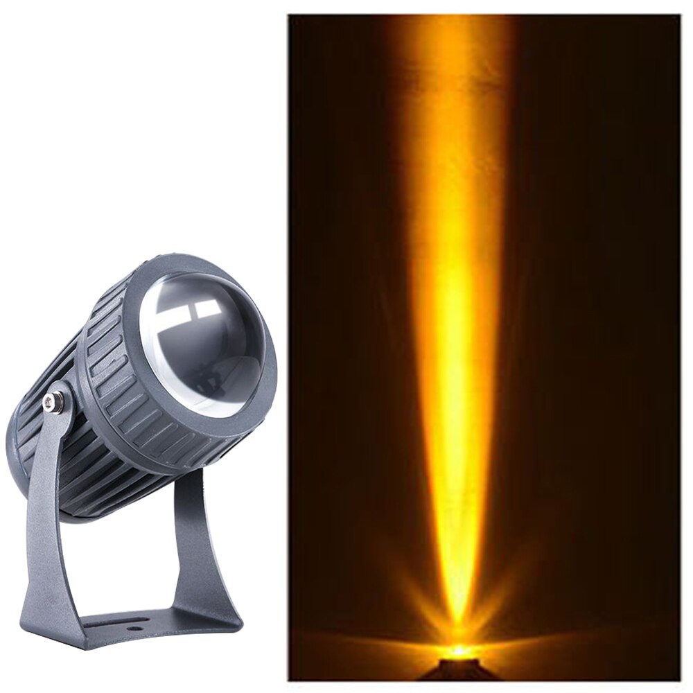 draussen LED RGB Flutlicht 110V 220V 10W Wasserdichte Scheinwerfer mit Schmalen Strahl Winkel Landschaft Straße Garten Platz flutlicht: 10W Gelb 85V-265V