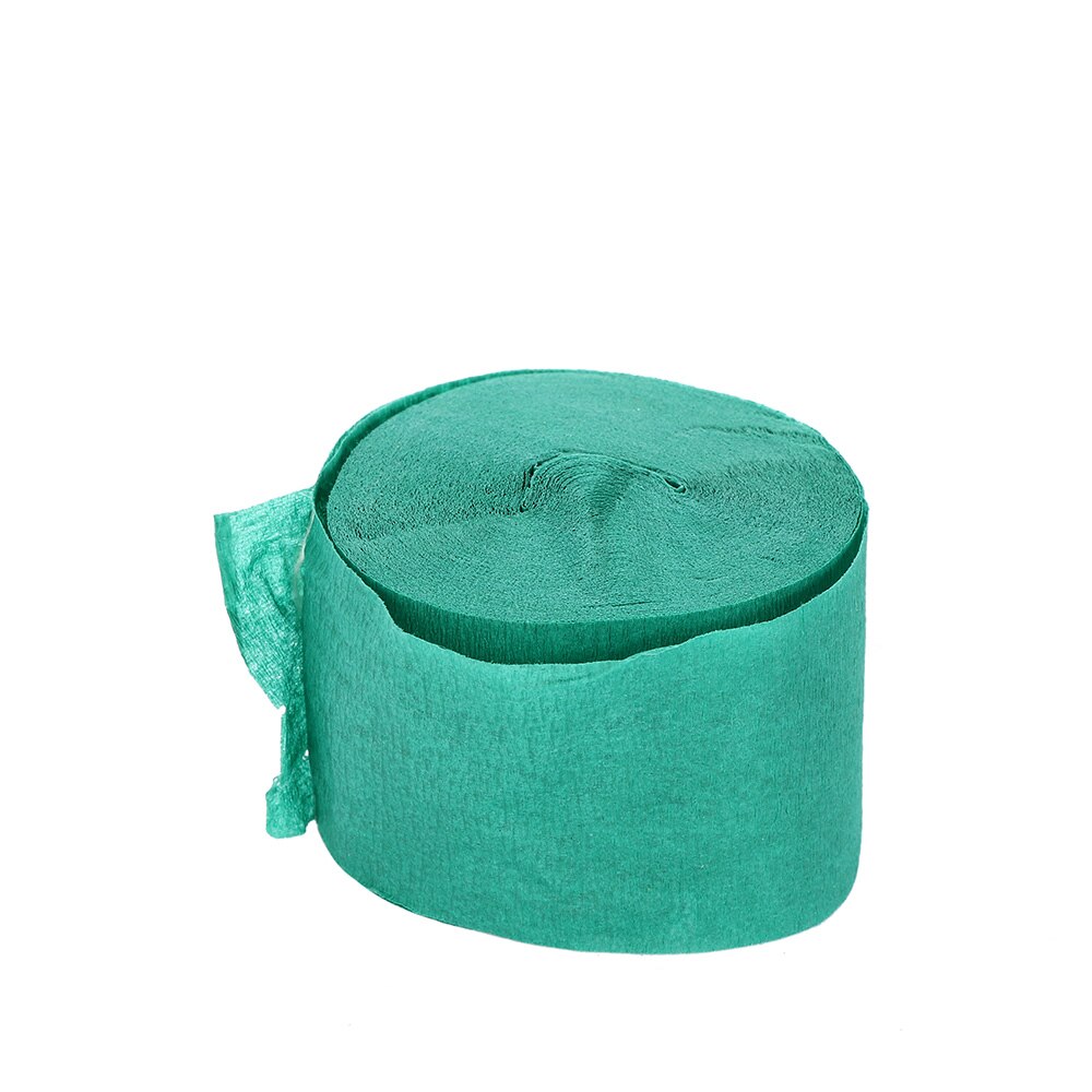 3.5cm*10m Crinkled Crepe Paper Flower Wrapping DIY Scrapbooking Craft for Birthday Party Festival Christmas Decoration: dark green