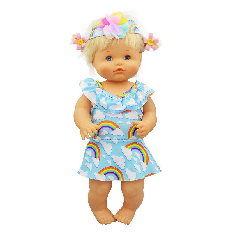tocado + traje de baño ropa de muñeca ajuste 42cm Nenuco muñeca Nenuco su hermanos accesorios de muñeca: 3