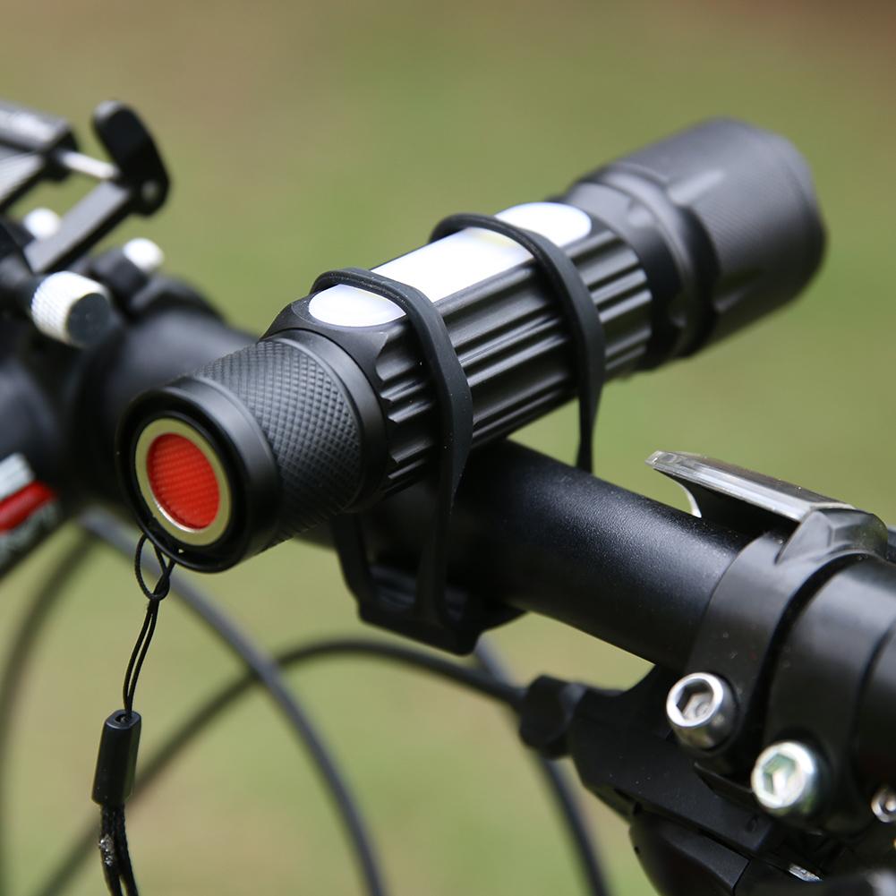 Universal- MTB Radfahren Fahrrad Silikon Gurt Bandage Fahrrad Taschenlampe Band Blitz Licht Telefon Krawatte Band Montieren Taschenlampe Halfter