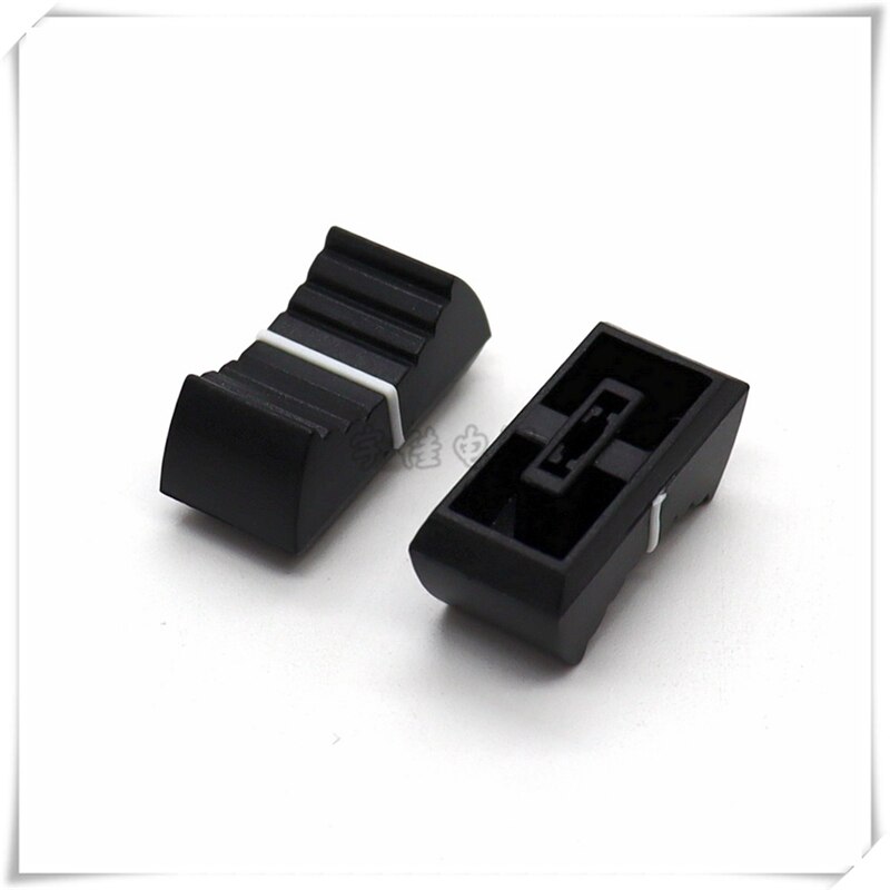 10 Piece 24*11.5*11MM straight slide potentiometer mixer push rod plastic cap console volume hat inner hole 4MM: black