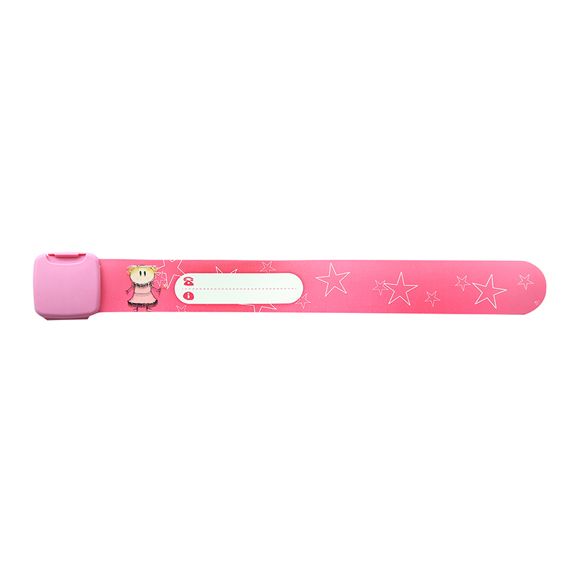 Sos id sikkerhedsarmbånd armbånd til børn, børnerejsebegivenhed ekskursion, udendørs aktivitet, vandtæt genanvendelig justerbar: Pink - pigestjerne