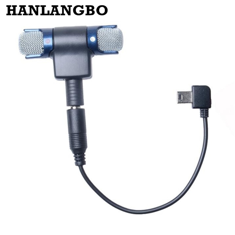 External Stereo Mic Microphone for Go pro Accessories Micro phone 3.5mm Mini USB Adapter Cable For GoPro Hero 4 3 3+ Microfone