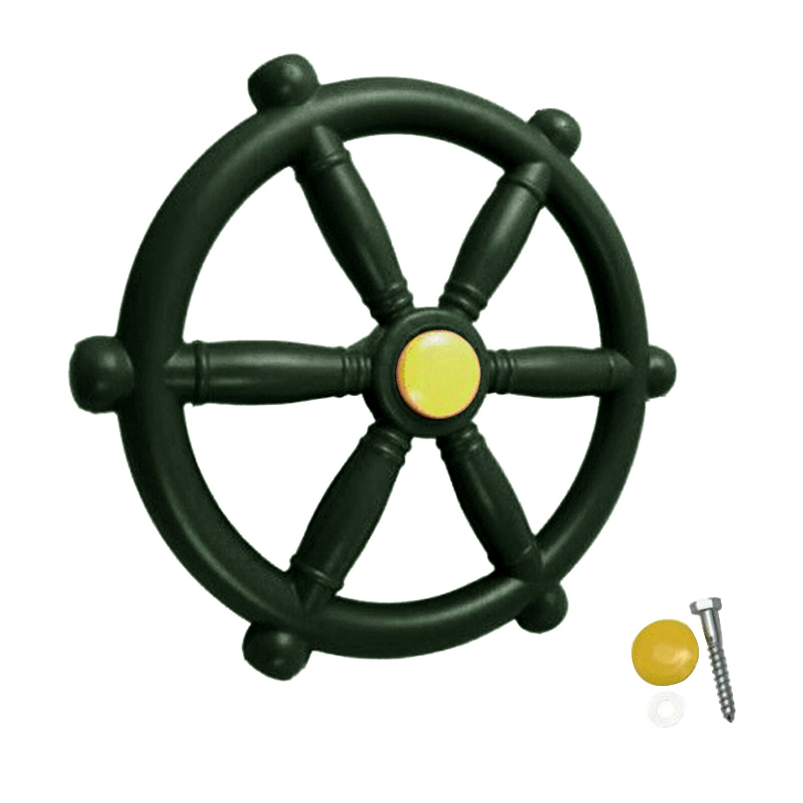 Aire de jeux en plein air pour enfants, jouet pour enfants, bateau Pirate, roue, balançoire, accessoire de gymnastique, Jungle, lisse: Armygreen