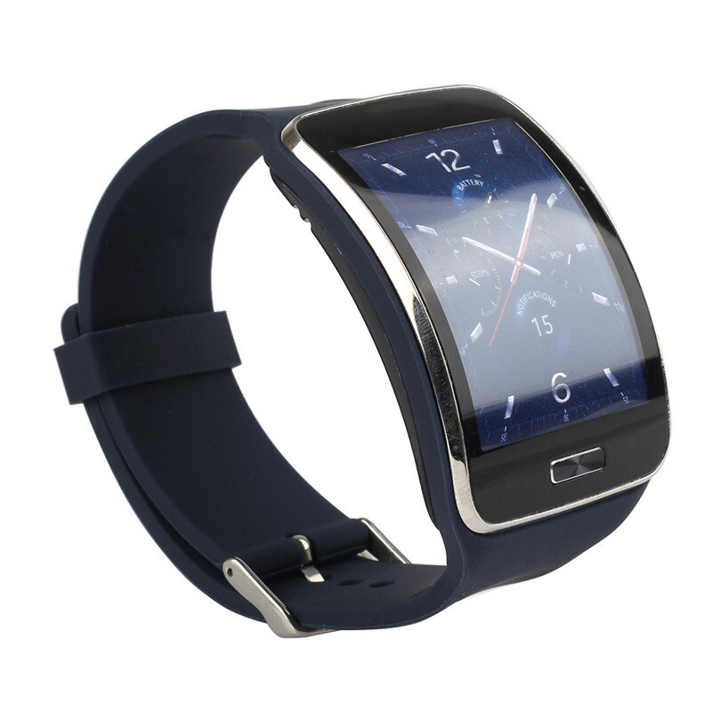 Correa para Samsung Galaxy Gear S R750, pulsera de repuesto para Samsung Galaxy Gear S SM-R750, accesorio para reloj inteligente: Black Yellow