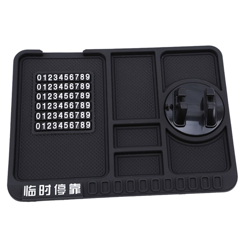 Multi-functional Non Slip Mat Car On-board Phone Holder Temporary Stop Sign Silica Gel Mobile Phone Anti-slip Pad