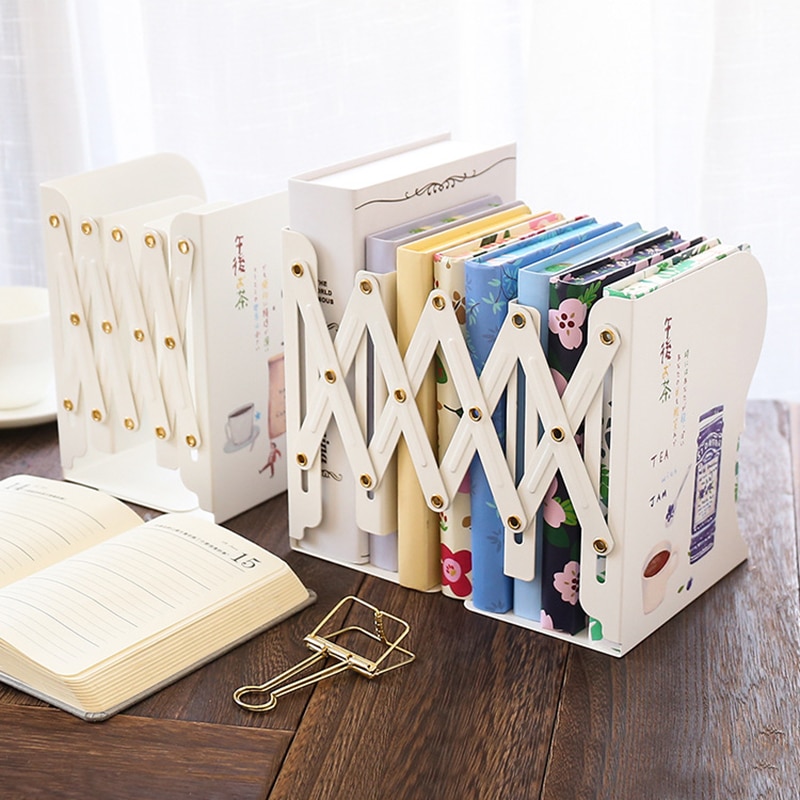 Vier Kolommen Vrijheid Aan Te Passen Boekensteunen Grote Metalen Boekenplank Desk Stand Houder Voor Boeken Efficiënte Organizer Briefpapier