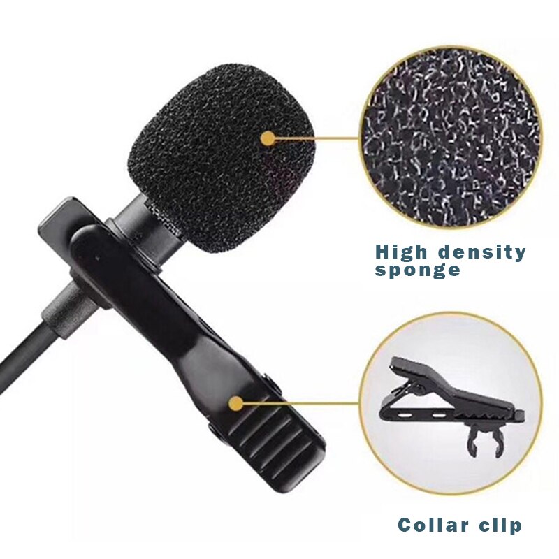 3.5Mm Clip Mic Type C Microfoon Telefoon Wired Mic Clip Condensator Microfoon Clip Lavalier Microfoon Dag