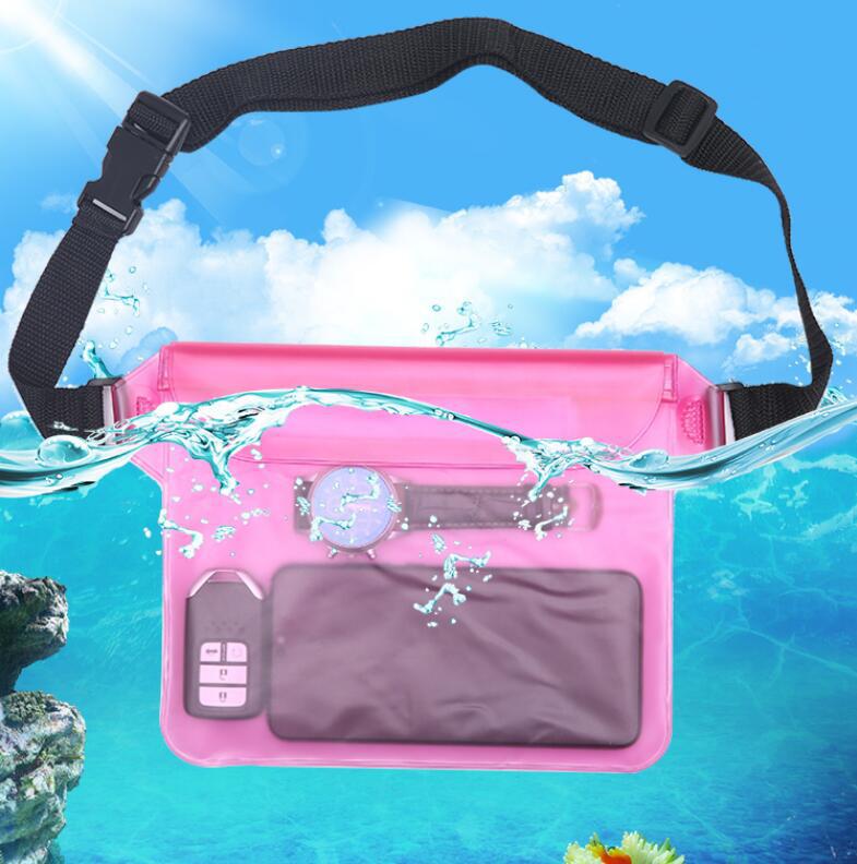 Waterproof Beach Bag for Phone Underwater Dry Bags Shoulder Waist Pack PVC Frosted Translucent Bag Drifting Swimming Bag