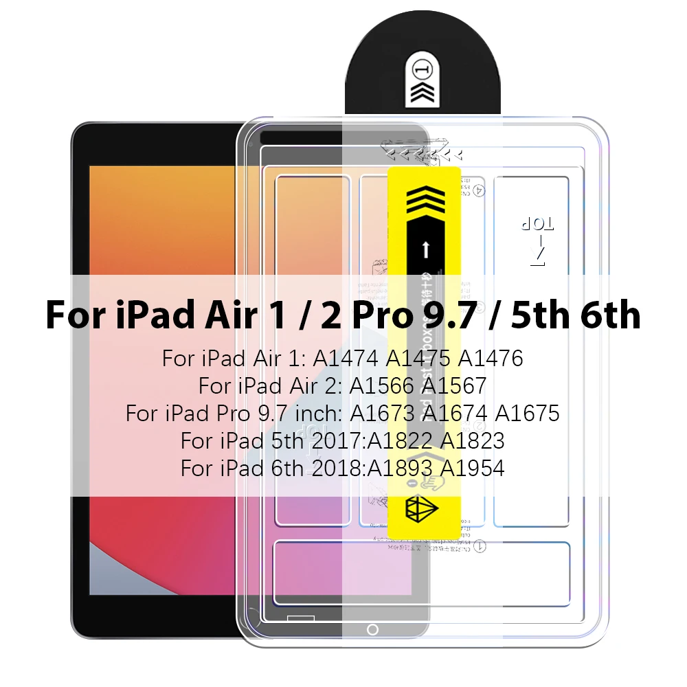 Gehard glas voor Ipad Air 5 4 3 2 1 Pro 13 11 M4 M2 2024 12.9 Screenprotector voor Ipad 10 9 10e 9e Gen 10.9 Mini 6 8e 10.2: Blauw
