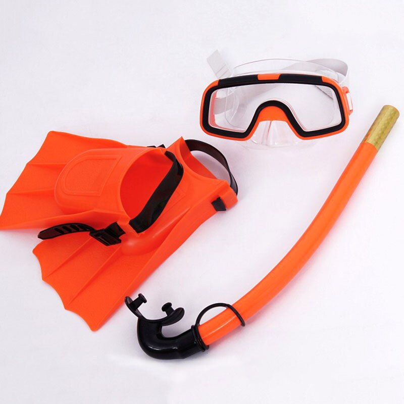 Kids Diving Mask Set - Anti-Fog Goggles & Snorkel Fins - Children Swimming Gear