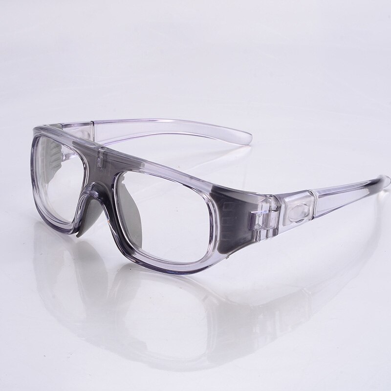 Protective Glasses Can Put Myopia Lens Football Goggles Men With Strap Replaced Sports Gear Glasses: grey