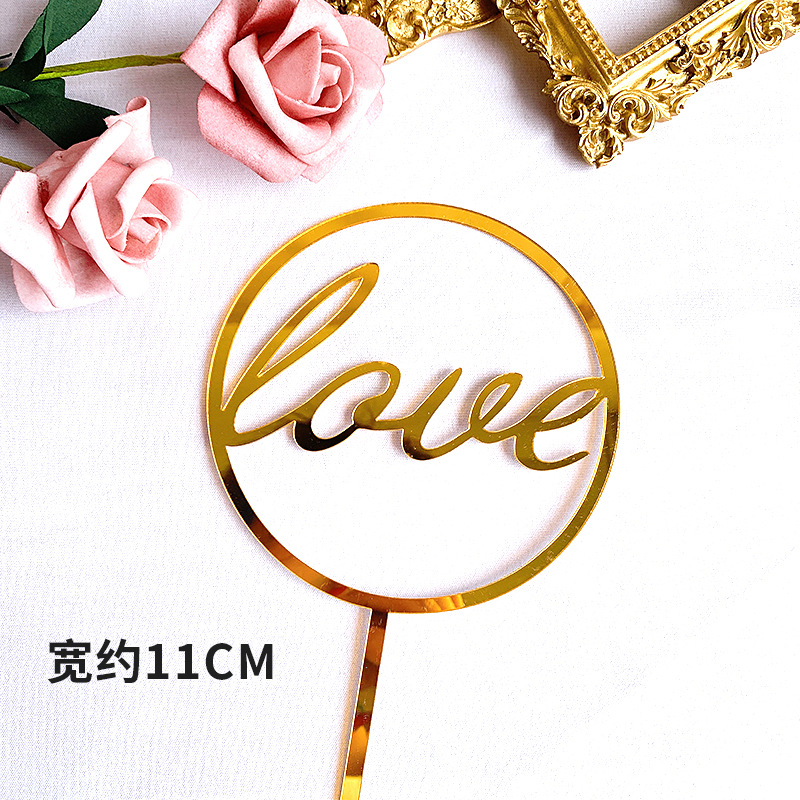 Wedding Cake Topper Acrylic Bride to be Cake Decorations Mariage Anniversary Birthday Party Baking Dessert Cake Top Flag Cupcake: DEEP BLUE