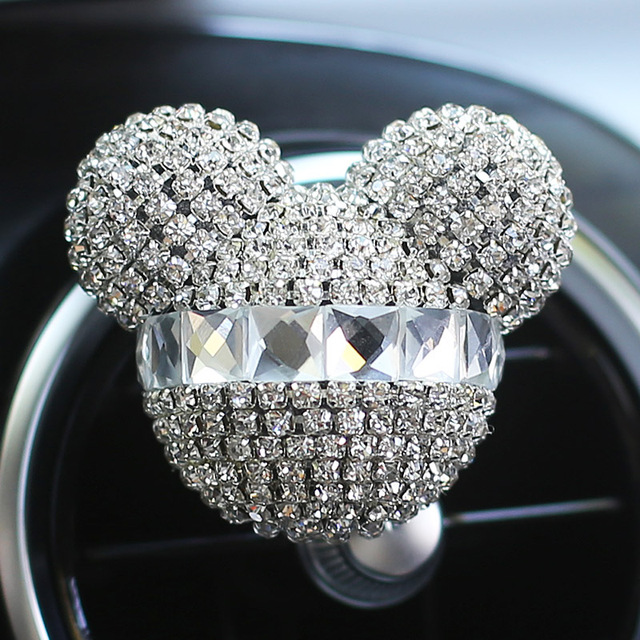 Decoraciones de coche, Clip de salida de aire de dibujos animados lindo Clip de salida de tablero de aire decoración Interior de coche encanto accesorios interiores de coche: Gris