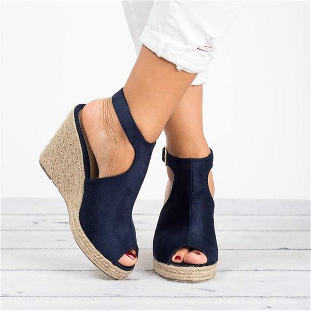 Coneed Platform Sandalen Wiggen Schoenen Voor Vrouwen Hakken Sandalias Mujer Zomer Klomp Vrouwen Zapatos De Hombre JUNE12