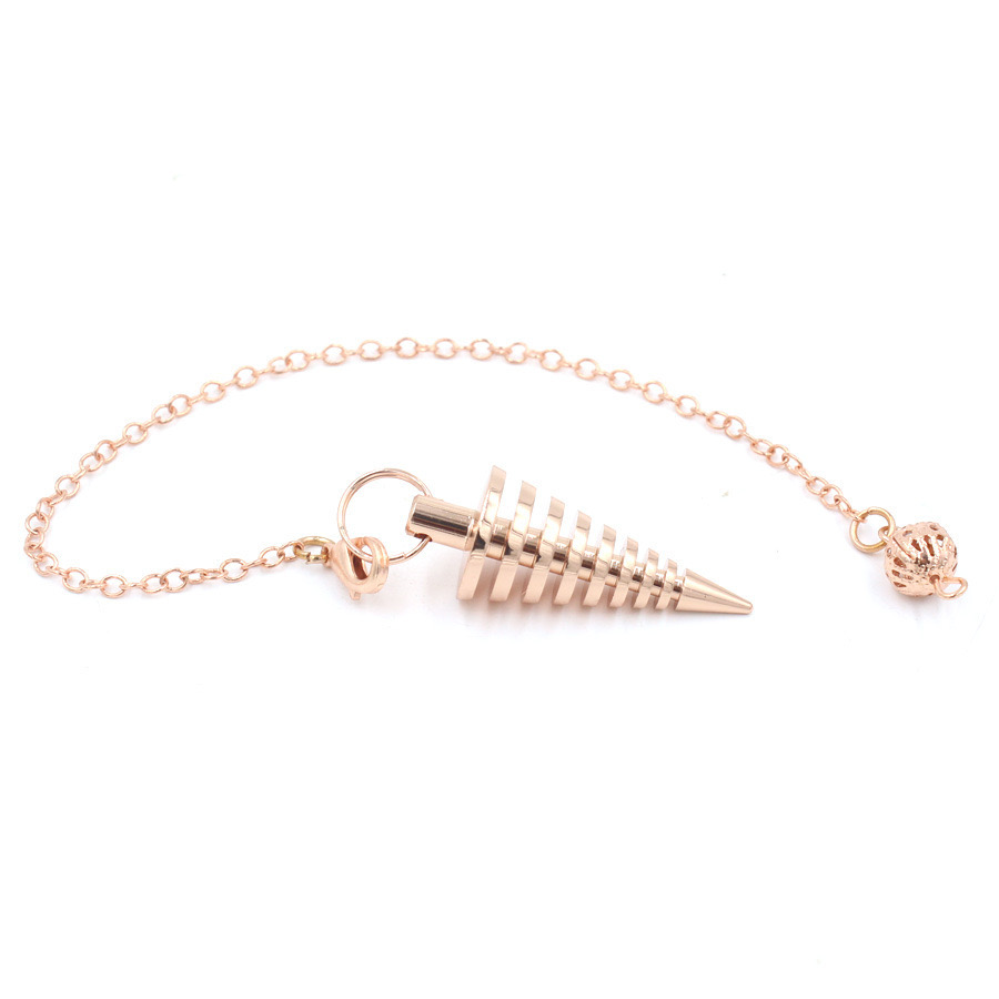 100%  koperen metalen pendel voor waarzeggerij, wichelarij, reiki, spirituele antwoorden, metafysische esoterische pendel  x024: Imitatie rhodium plated