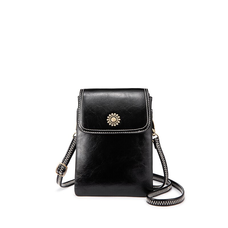 REALER frauen crossbody-tasche kleine praktisch geldbörse für damen Mini schulter umhängetasche weibliche crossbody geldbörse Telefon beutel: schwarz