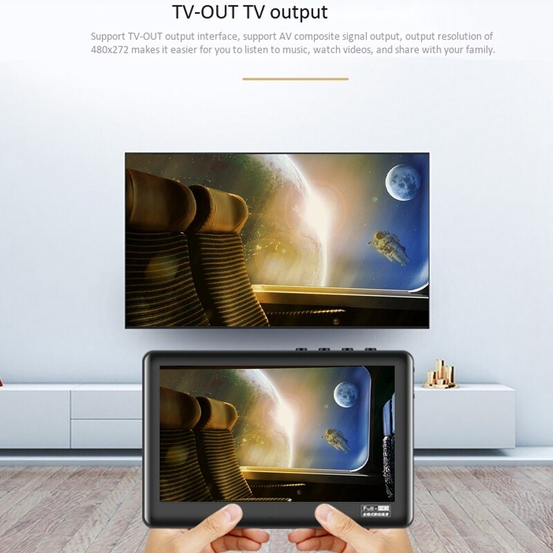 T13 Mp4 Video Player 4.3 inch High Definition Press Screen Mp4 Music Player MP3 Player