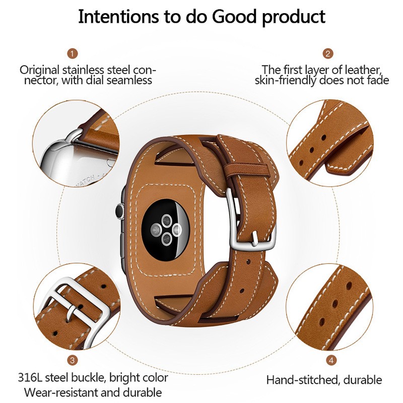 Leren Band Voor Apple Watch Band 10 9 8 7 6 46Mm 42Mm 44Mm 40Mm 38 41Mm 45Mm Horlogeband Voor Iwatch Serie Ultra 2 49Mm