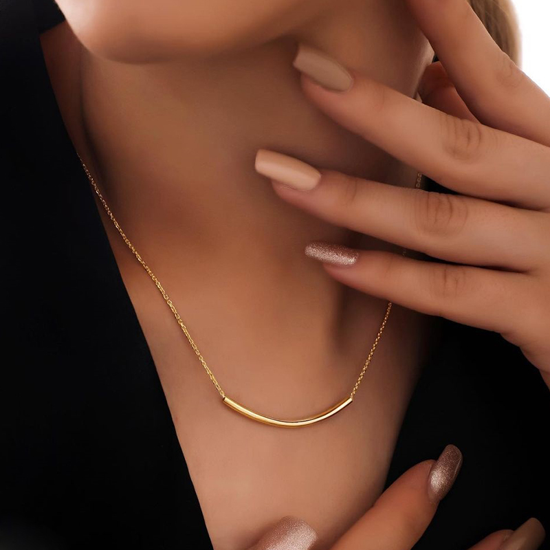 2021 moda nova corrente chunky colar feminino simples toggle fecho de corrente de aço inoxidável colar para presente de jóias femininas: 7