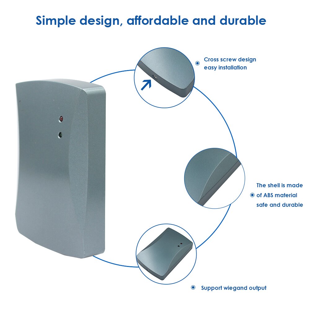 2000 User 125KHz ID Waterproof Standalone Door Access Controller Wiegand Output Access Control System Support External Reader