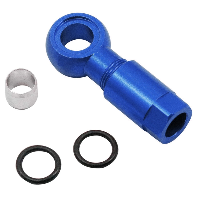 Aguja de manguera de freno de disco hidráulico para bicicleta, cabezal de oliva para Shimano SLX XT XTR, accesorios de freno de ciclismo: Azul