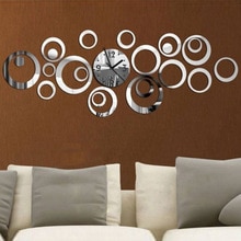 Wallsticker kvarts vægur europa reloj de pared store dekorative ure 3d diy akryl spejl stue
