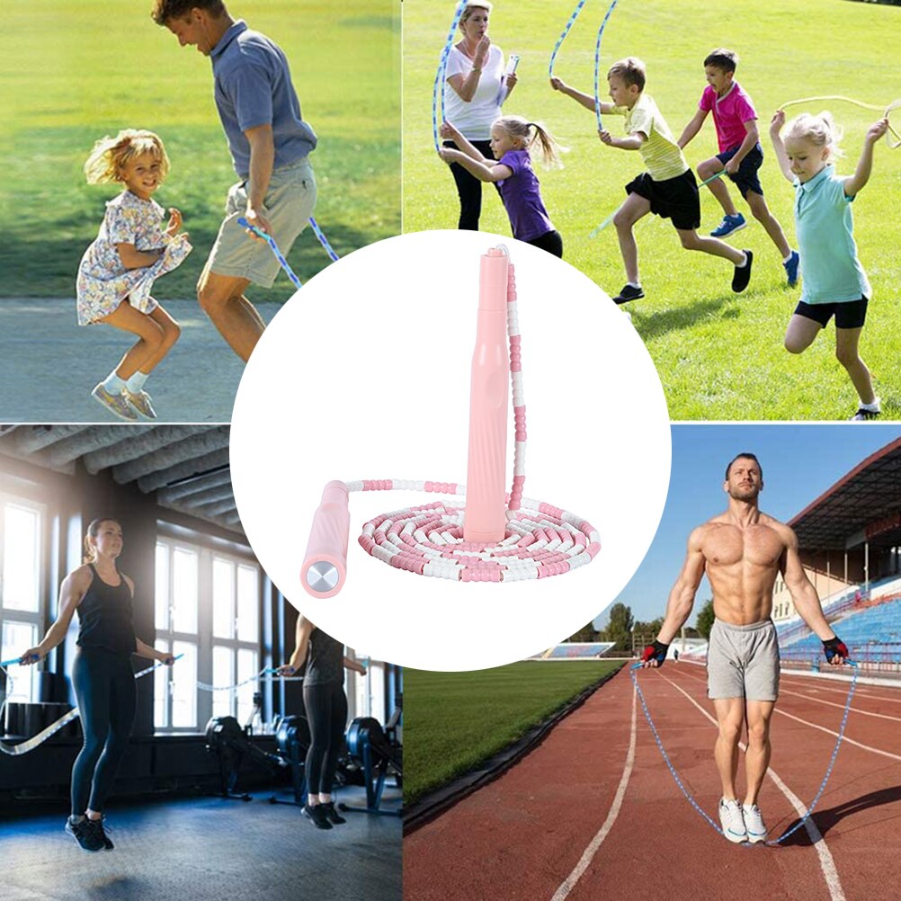 Skakanka z nieplątaną segmentową miękką zroszony skakanka regulowana skakanka robić ćwiczeń skakanka dla dzieci mężczyźni kobiety robić treningów i ćwiczeń