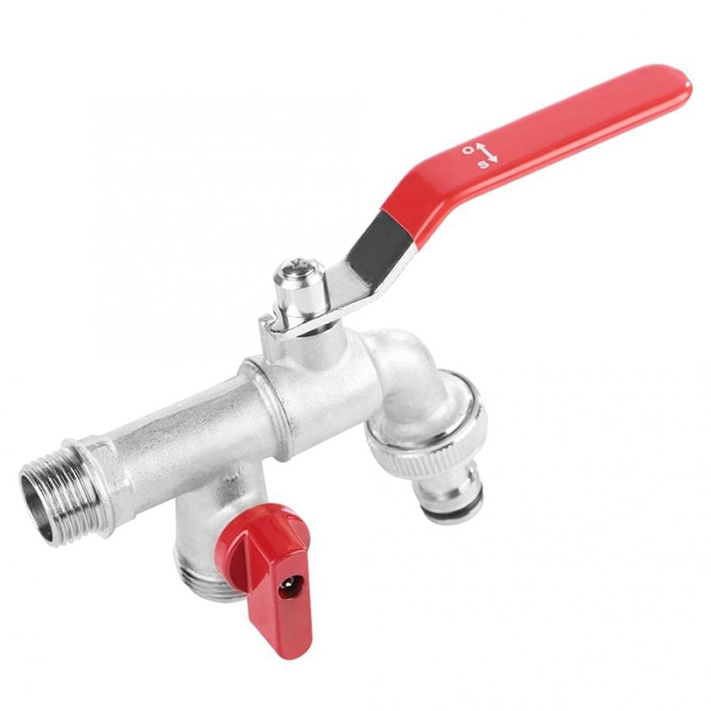 AD-Doppel Ventil 90 Grad Wasserhahn 1/2 zoll Durcheinander Wasserhahn Zu Hause Ich bin Freien Garten Werkzeug