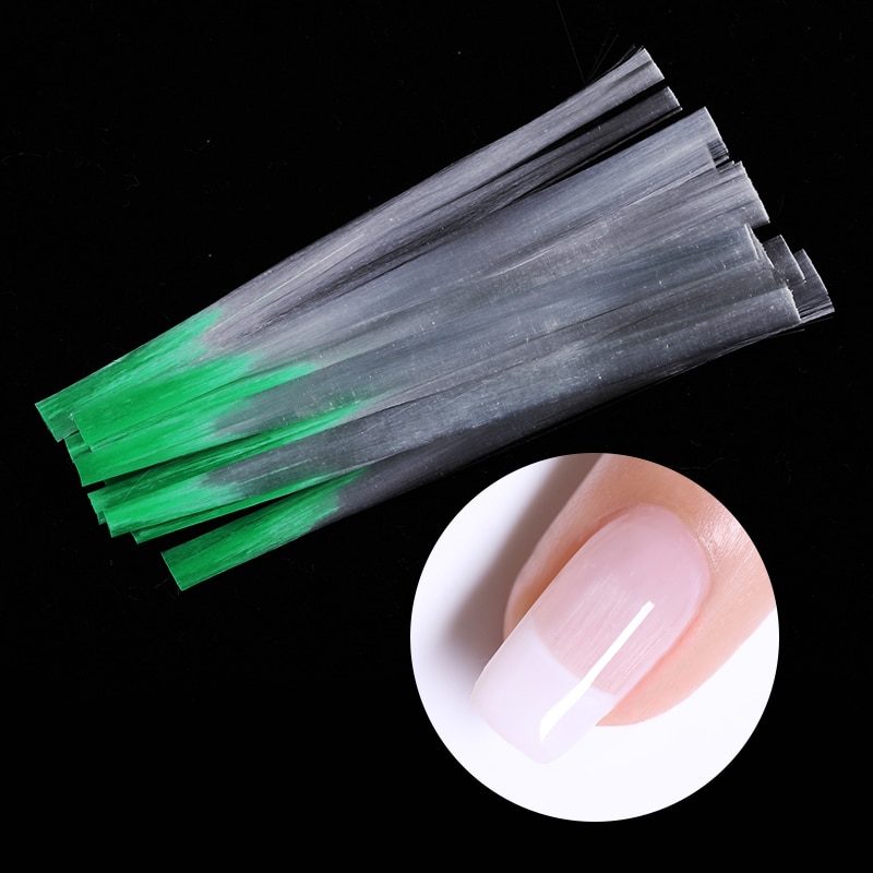 Nagel glasfiber röd gul grön blandade färger snabbförlängning nail art diy-verktyg akrylnaglar form
